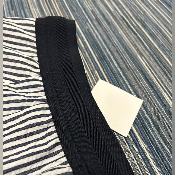 🆕Zara Women's Seersucker Pants Size XL Blue White Stretch Stripe - Picture 5 of 7